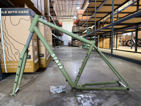 product #1492 – 4130 All-Road Frameset | Matte Olive (Non-UDH) (Size 47cm / S, Good Condition)