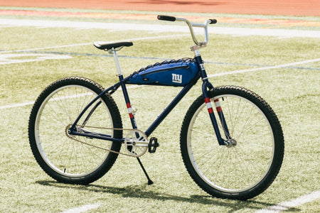 product #NFL+NYG – NFL Collection | Klunker Bike + Bag Combo – NY Giants (Photo Model – Like-New)