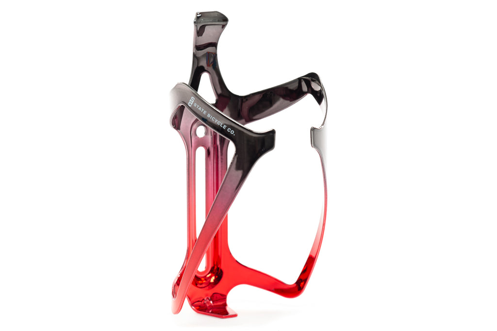 State Bicycle Co. - Metallic Series Bottle Cage - Trailblazer Red (Red / Black)