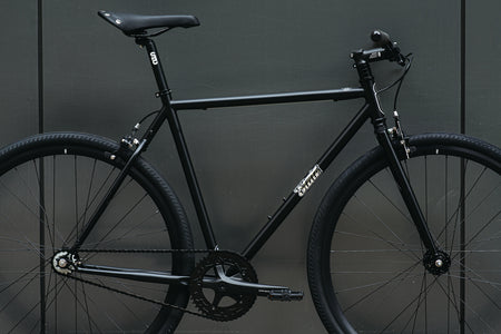 product 4130 Steel - Fixed Gear / Single-Speed - Frame Set - Matte Black / Mirror