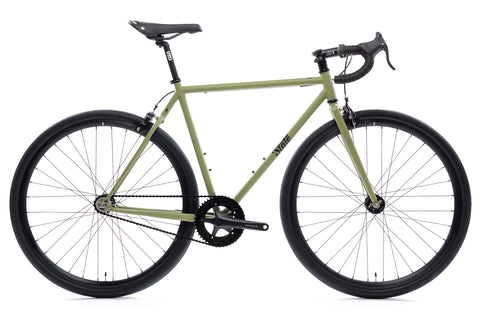bikes with one gear 4130 - Matte Olive (Fixed Gear / Single-Speed / Tracko-Cross) Bicycle