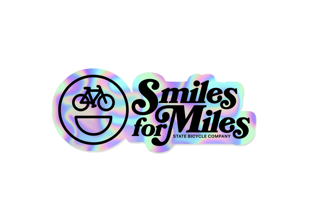 State Bicycle Co. - Holographic Smiles For Miles Sticker