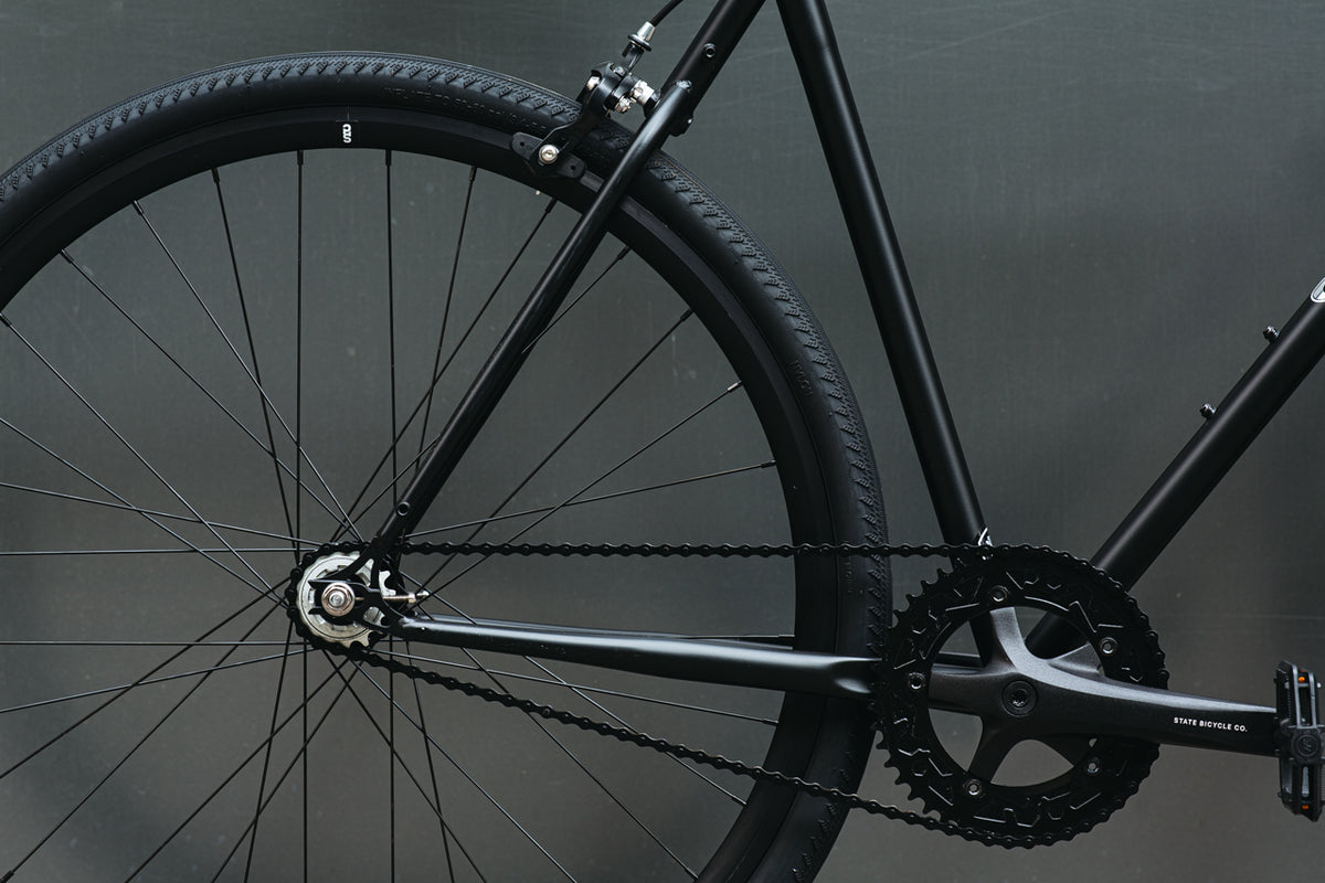 4130 - Matte Black / Mirror – (Fixed Gear / Single-Speed)