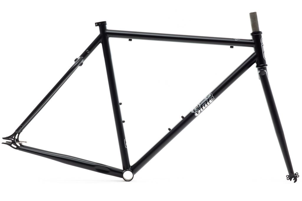 4130 Steel - Fixed Gear / Single-Speed - Frame Set - Matte Black / Mir ...
