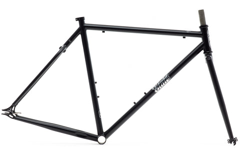 4130 Steel - Fixed Gear / Single-Speed - Frame Set - Matte Black / Mirror