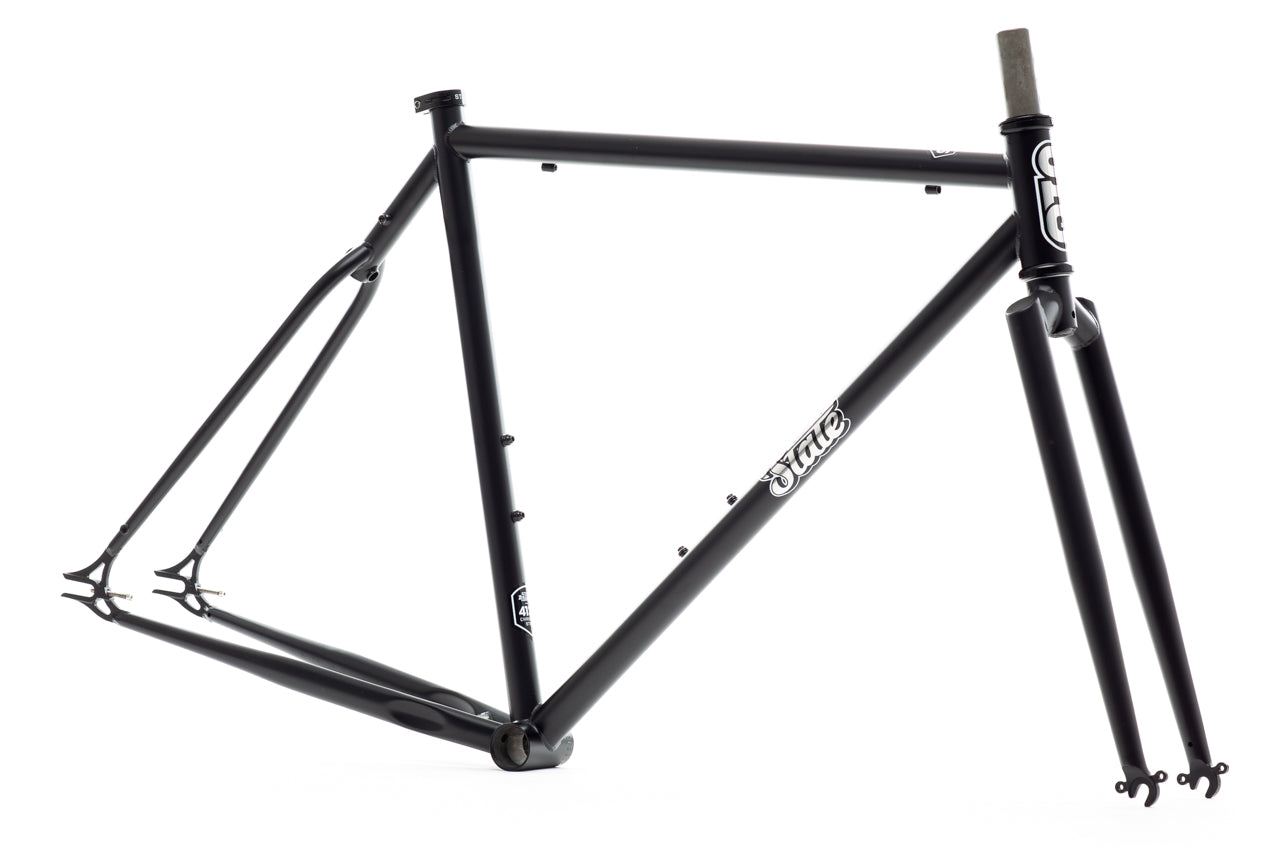 4130 Steel Fixed Gear Single-Speed Frame Set Matte Black