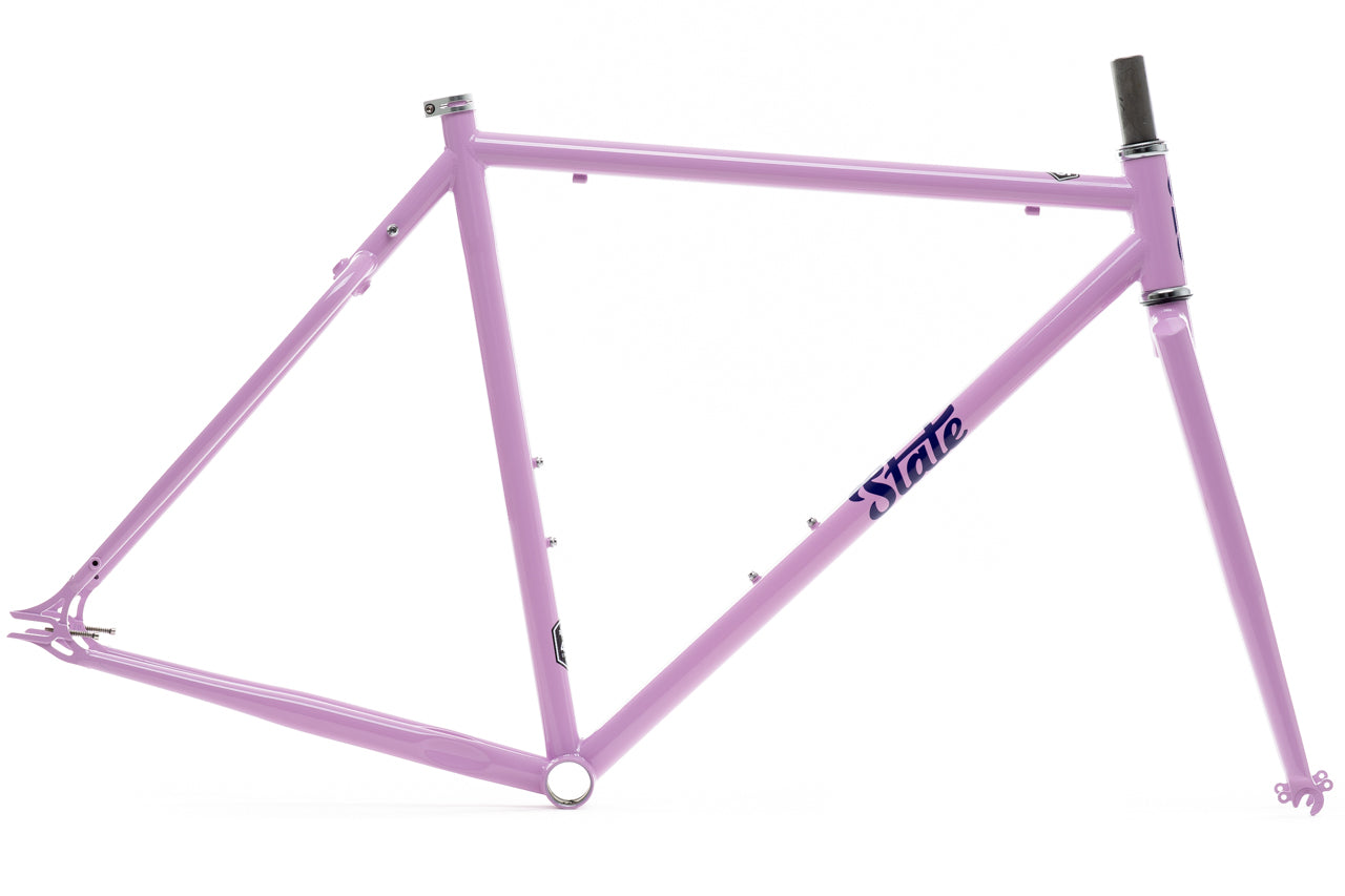 4130 Steel Fixed Gear Single-Speed Frame Set Purple Reign