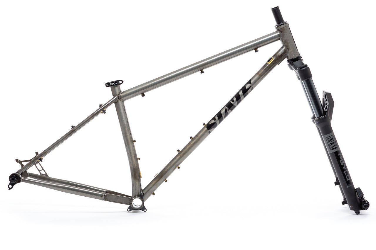 raw mountainbikes 4130 Trail - Mountain Bike - Frame Set - Raw Phosphate