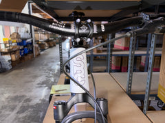 #1581 – Carbon All-Road v1 Frame+Fork Set w/ Extras | White/Ember (Size Small, Used-Good Condition)