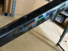#1589 – Undefeated Carbon Road Frame+Fork Set | Graphite Prism /MISSING PARTS (Size 56cm, Used-Good Condition)
