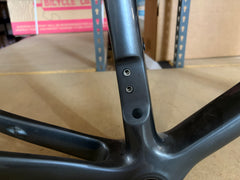 #1589 – Undefeated Carbon Road Frame+Fork Set | Graphite Prism /MISSING PARTS (Size 56cm, Used-Good Condition)