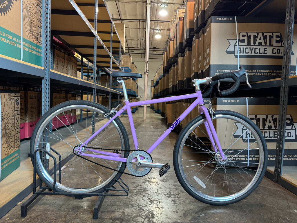 #950 - 4130 Fixed-Gear / Single-Speed  - Purple Reign - 46cm - Like-New Condition