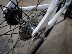 #1383 – Undefeated Track | White Prism / Drop Bars (Size 49cm, Used / Very Good Condition – Team Rider Build)