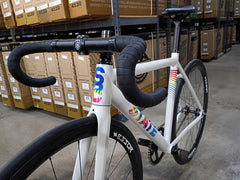 #1383 – Undefeated Track | White Prism / Drop Bars (Size 49cm, Used / Very Good Condition – Team Rider Build)