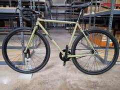 #1552 – 4130 Fixed-Gear / Single-Speed | Matte Olive / Drop Bars (Size 55cm, Good Condition)