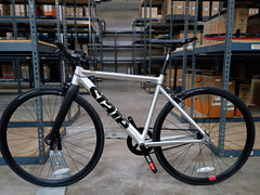 #1557 – 6061 Black Label v3 | Raw Silver / Riser Bars (Size 49cm, Good Condition)