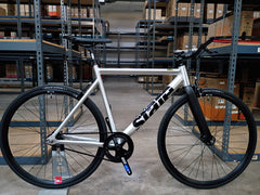 #1558 – 6061 Black Label v3 | Raw Silver / Riser Bars (Size 55cm, Like-New / Open Box Condition)