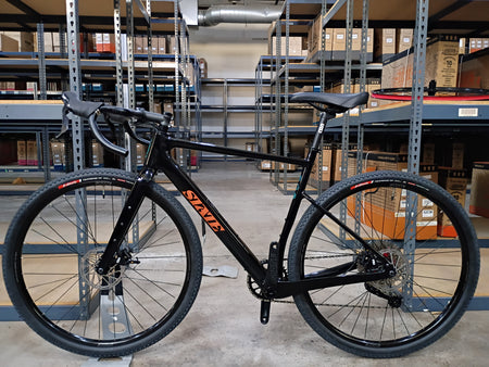 product #1563 – Carbon All-Road v2 | Sidewinder Black / Drop Bars / 700 x 50 (Size 54cm, Excellent / Open Box Condition)