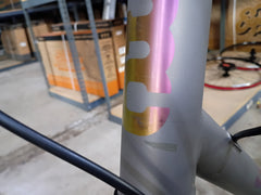 #1588NS – Titanium All-Road | Purple Logo / Drop Bars / Rival eTap / 700x38c (Size Large, Used-Very Good Condition)