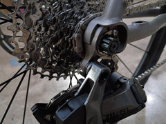 #1588NS – Titanium All-Road | Purple Logo / Drop Bars / Rival eTap / 700x38c (Size Large, Used-Very Good Condition)