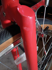 #1603 – 4130 Fixed-Gear / Single Speed | Tropical Red / Drop Bars (Size 52cm, Fair Condition)