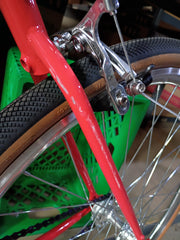 #1603 – 4130 Fixed-Gear / Single Speed | Tropical Red / Drop Bars (Size 52cm, Fair Condition)