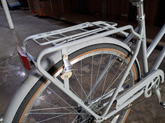 #1657 – City Bike Single Speed | Gray / Step-Over / Rear Rack (Size Medium, Pre-Production Sample, Brand New / Open Box)
