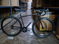 #1678 – 4130 Fixed-Gear / Single Speed | Matte Black / Mirror / Drop Bars (Size 46cm, Brand New / Open Box)