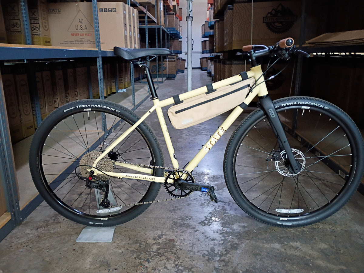 #1704 – 4130 All-Road V2 / 12-Speed / UDH | Tan / Riser Bars / 700c + Carbon Fork & Accessories (Size 47cm, Like-New)