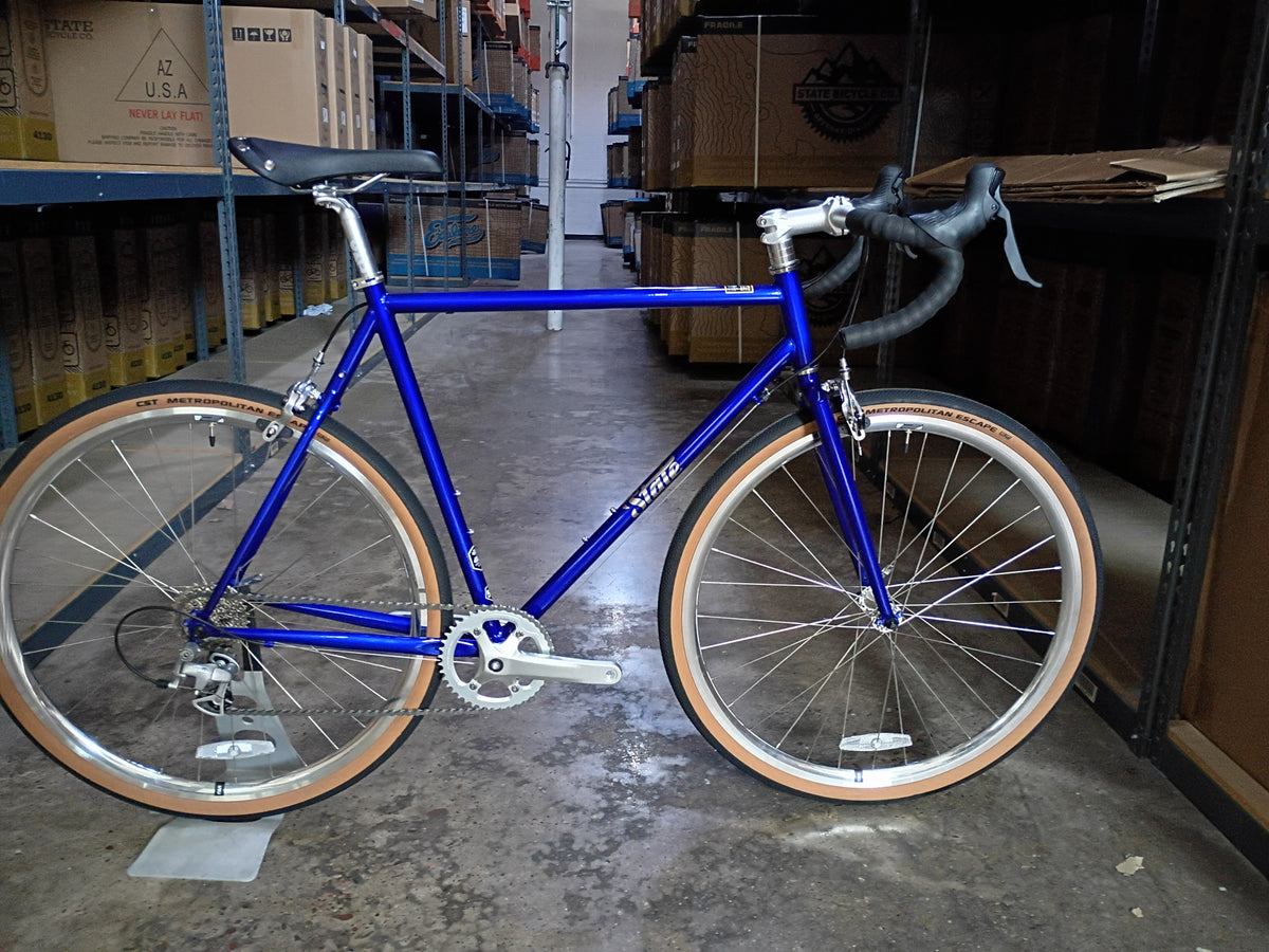 #1710 – 4130 Road V2 / 8-Speed | Sapphire & Chrome / Drop Bars / 700c (Size 59cm, Brand New / Open Box)