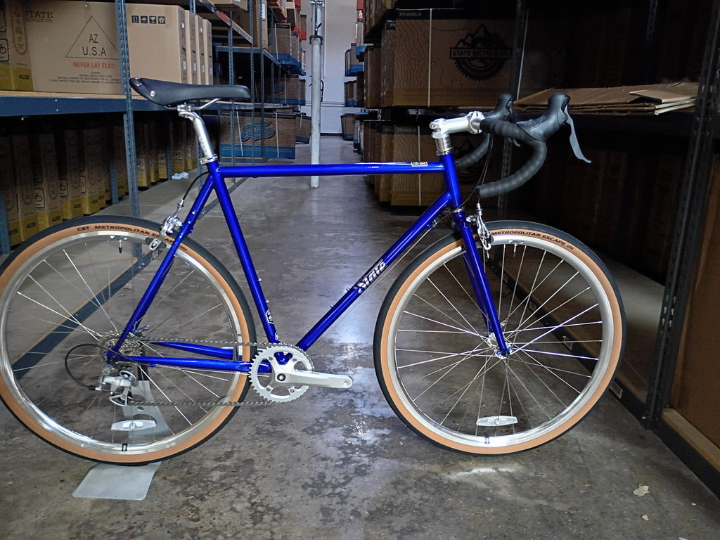 #1710 – 4130 Road V2 / 8-Speed | Sapphire & Chrome / Drop Bars / 700c (Size 59cm, Brand New / Open Box)