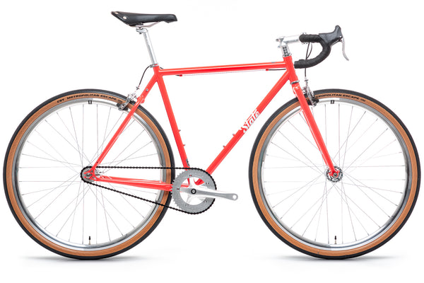 4130 Tropical Red – (Fixed Gear Single-Speed) State Bicycle