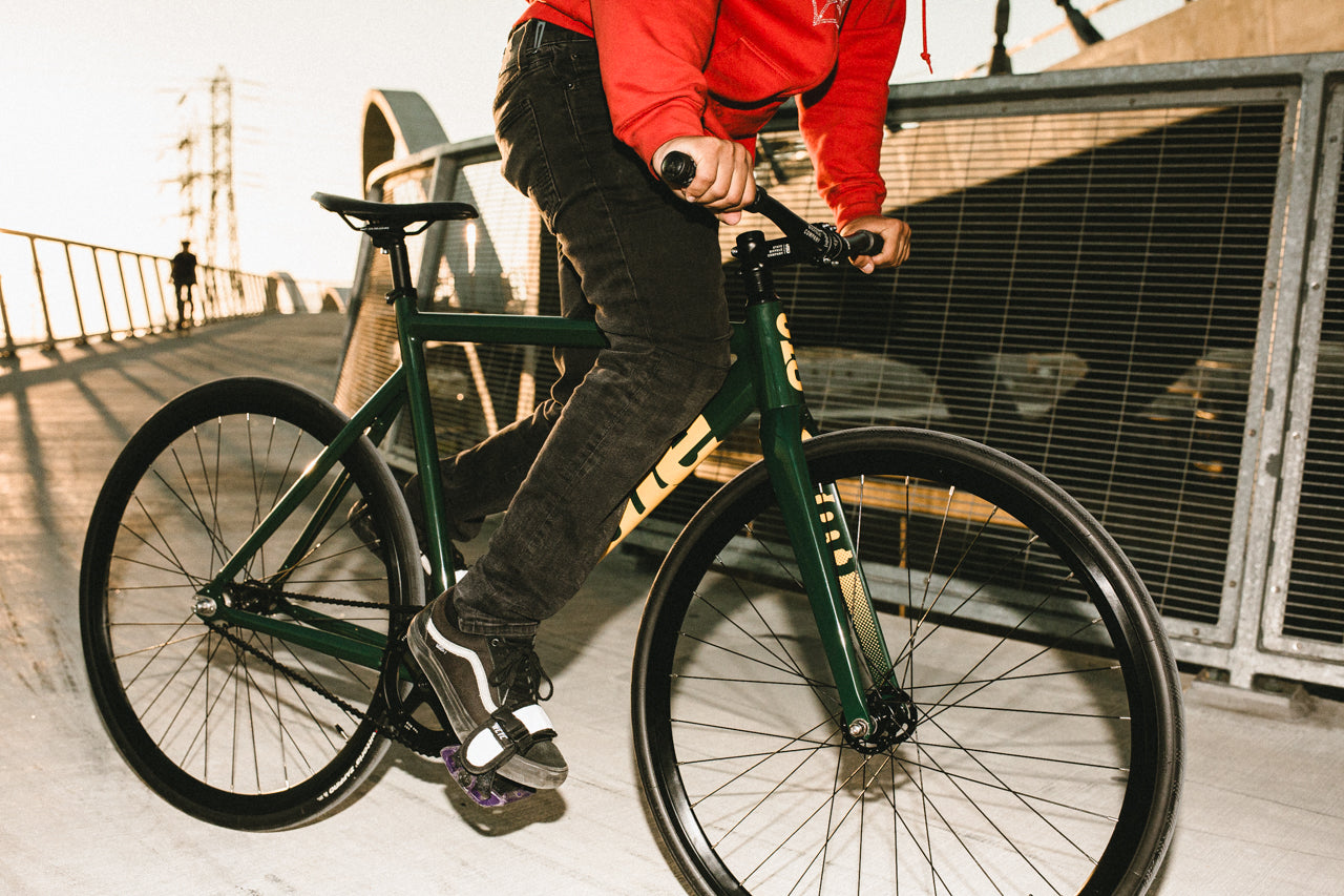 Motor Reeen Leader Fixie Fixie Bikes Black And Green
