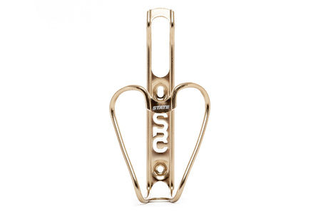 product State Bicycle Co. Monogram 6061 Aluminum Anodized Bottle Cage - Brass