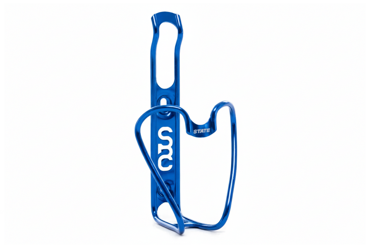 State Bicycle Co. Monogram 6061 Aluminum Anodized Bottle Cage - Blue