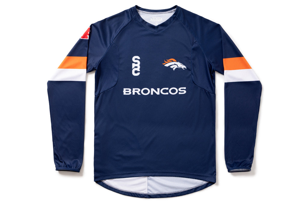 #NFLJ-DEN – NFL Collection | Long Sleeve MTB Jersey – DEN Broncos (Size Small, Like-New – Washed for Photos)