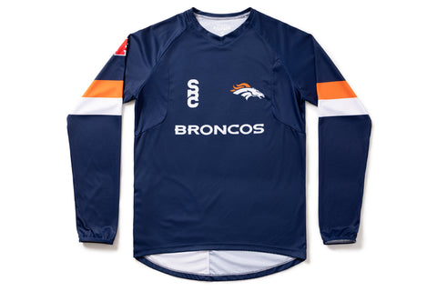 #NFLJ-DEN – NFL Collection | Long Sleeve MTB Jersey – DEN Broncos (Size Small, Like-New – Washed for Photos)