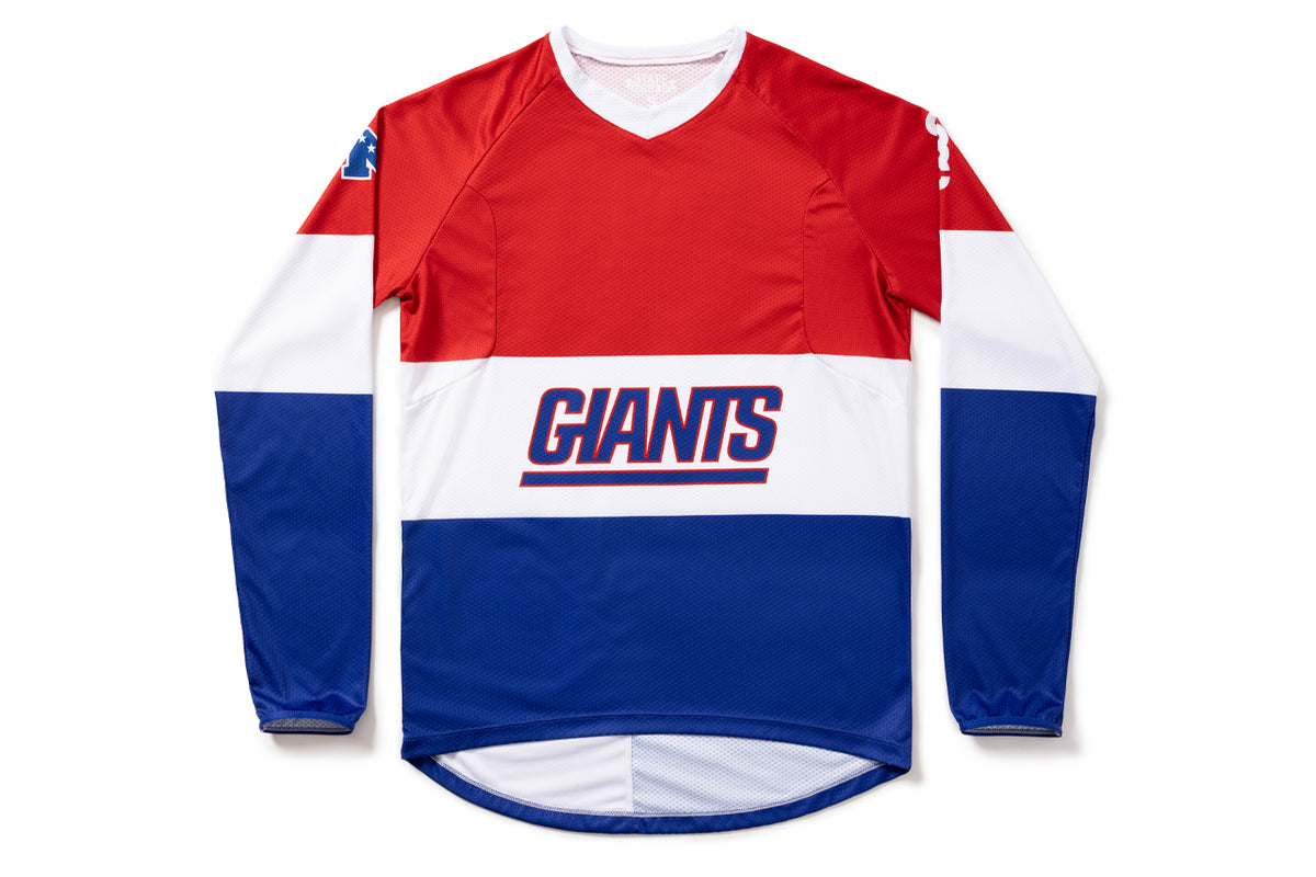 #NFLJ-NYG – NFL Collection | Long Sleeve MTB Jersey – NY Giants (Size Small, Like-New – Washed for Photos)