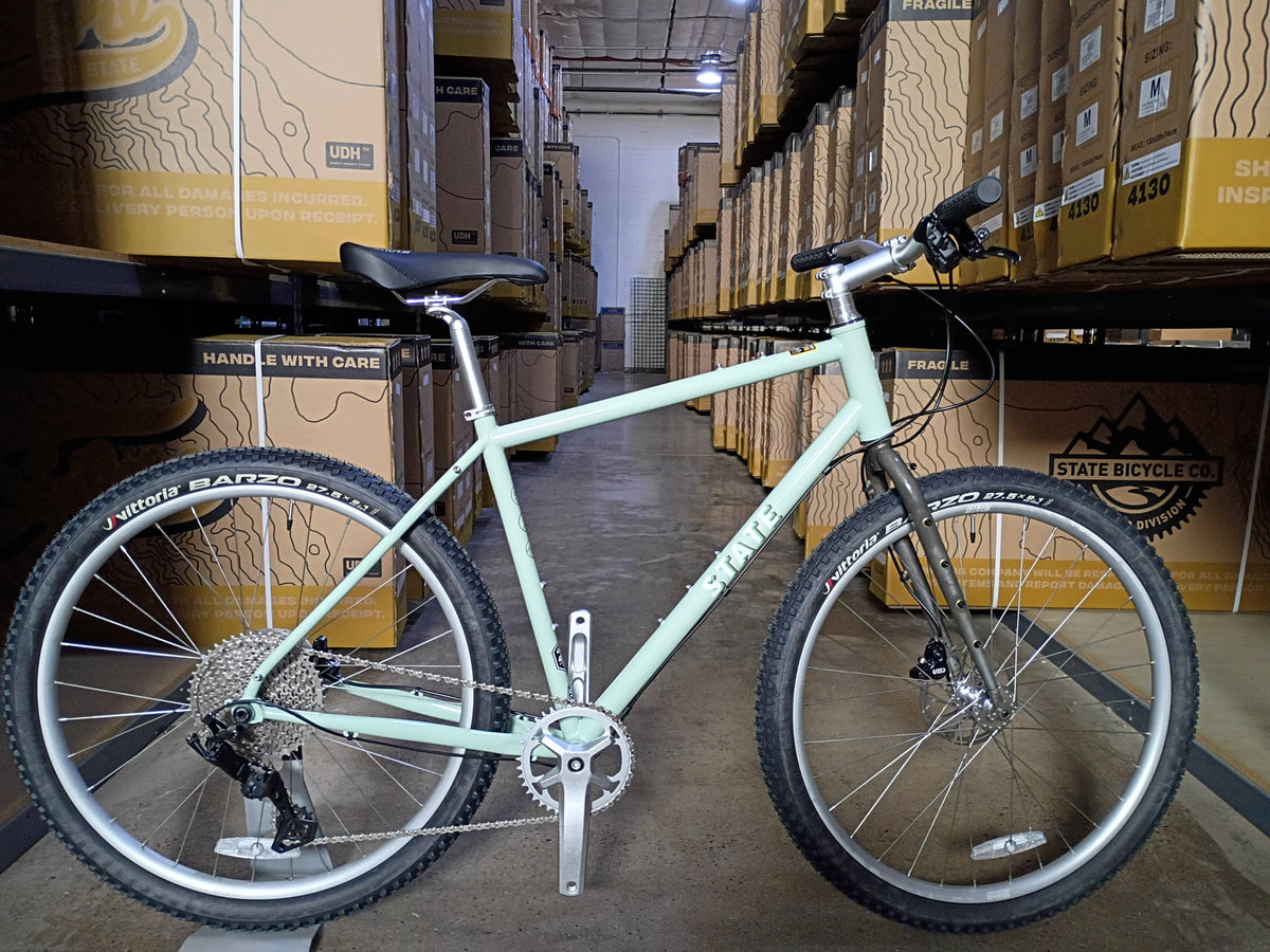 #1717 – 4130 10-Speed | Mint Chocolate Chip  / Flat Bar / 650b (51cm, Excellent)