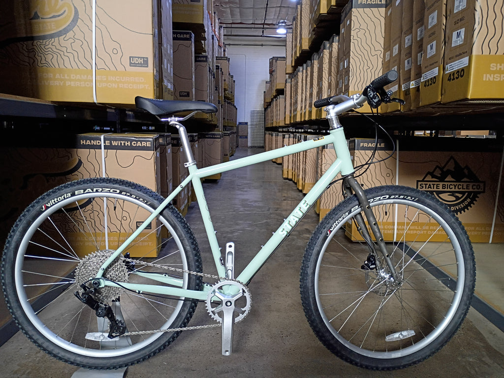 #1717 – 4130 10-Speed | Mint Chocolate Chip  / Flat Bar / 650b (51cm, Excellent)