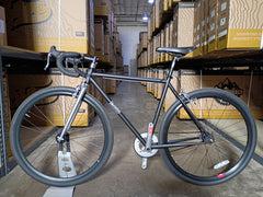 #1721 – 4130 Fixed Gear / Single Speed | Black Mirror / Drops (52cm, Used, New Components)