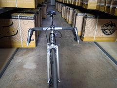 #1721 – 4130 Fixed Gear / Single Speed | Black Mirror / Drops (52cm, Used, New Components)