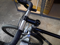#1721 – 4130 Fixed Gear / Single Speed | Black Mirror / Drops (52cm, Used, New Components)