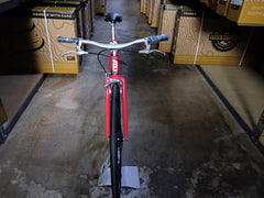#1724 – 4130 Fixed Gear / Single Speed | Tropical Red / Flat Bar (52cm, Fixed Setup)