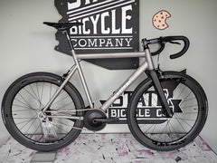 #1726 – Titanium Track Bike | Carbon GRT Wheels / Aerodash Crankset / Drops (58cm, Open Box)
