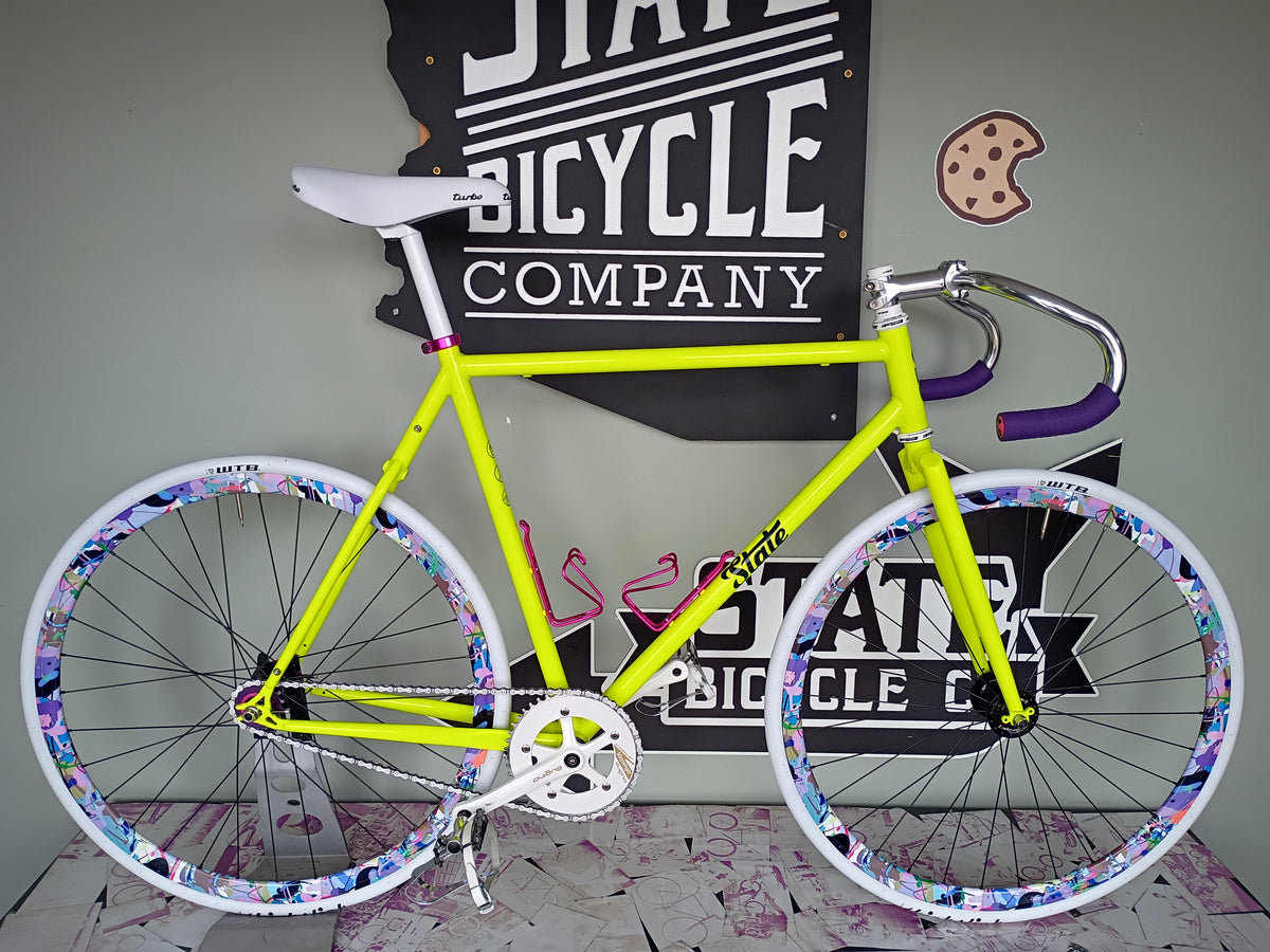 #1729NS – 4130 Fixed Gear / Single Speed | Volt / Custom Pista Build (59cm, Mixed New & Used)