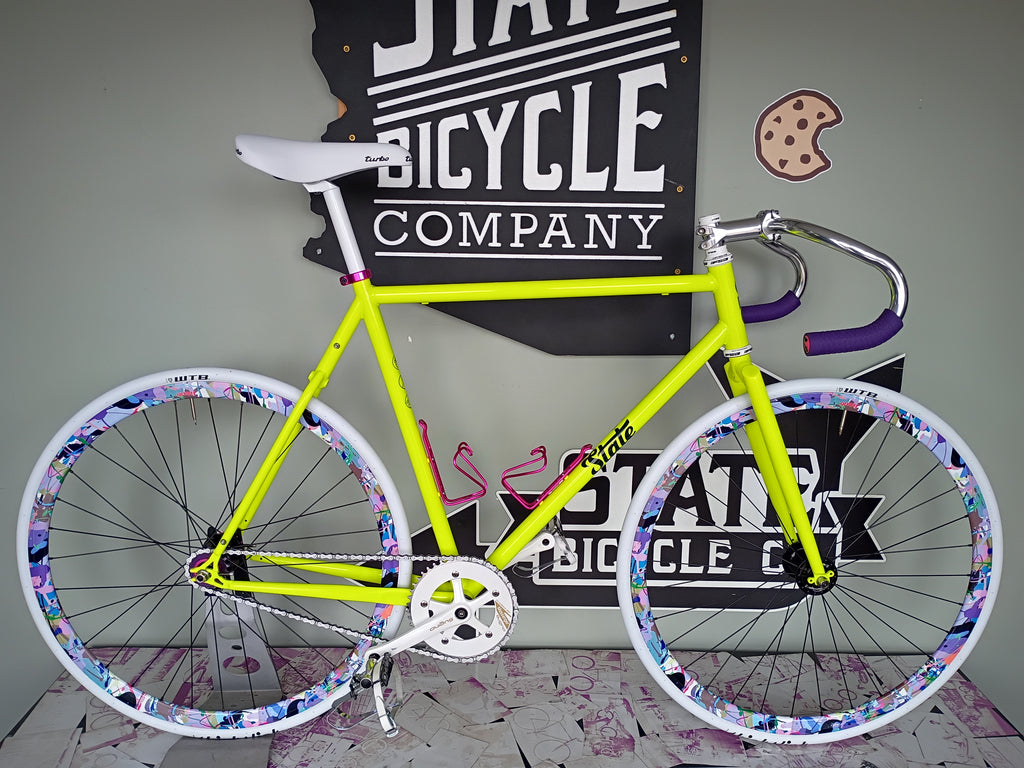 #1729NS – 4130 Fixed Gear / Single Speed | Volt / Custom Pista Build (59cm, Mixed New & Used)