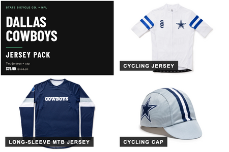 product State Bicycle Co. | NFL Collection - Jersey Pack - Dallas Cowboys