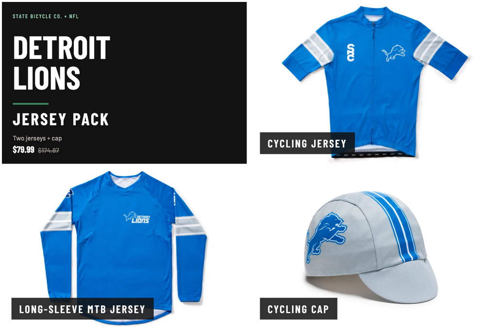 State Bicycle Co. | NFL Collection - Jersey Pack - Detroit Lions