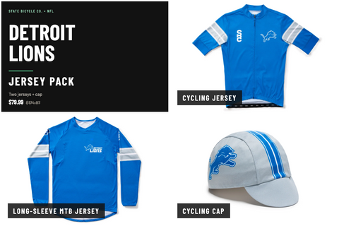 State Bicycle Co. | NFL Collection - Jersey Pack - Detroit Lions